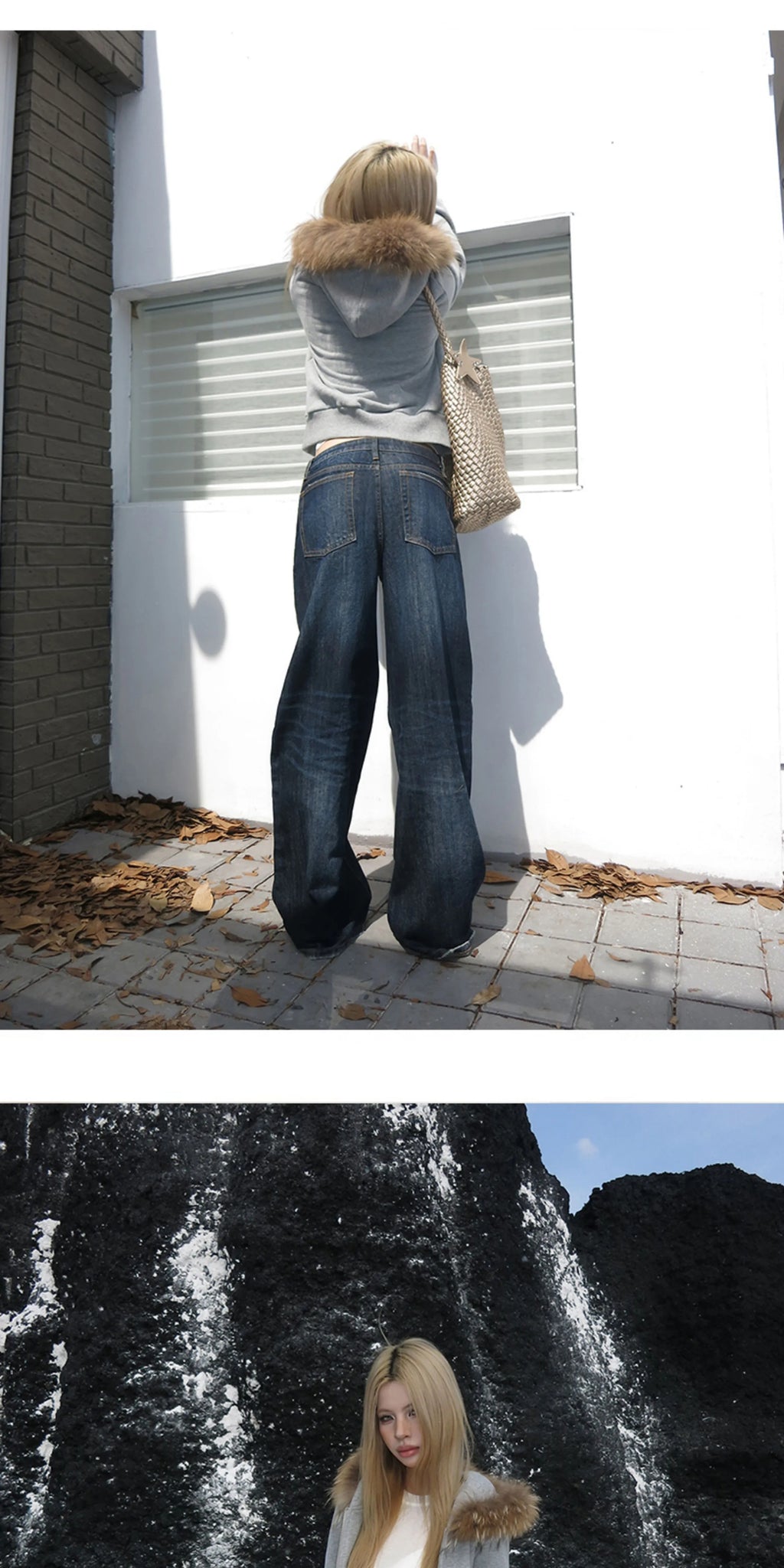 Audwyn Vintage Low Waist Skinny Washed Jeans