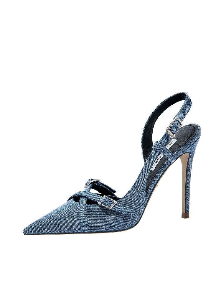 Lily Wei Fashion Cross-Heeled Sandals