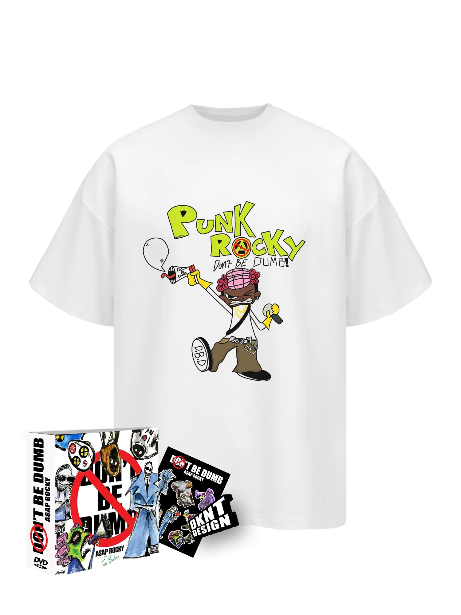 DKNT Alphabet Portrait Print Casual Tee