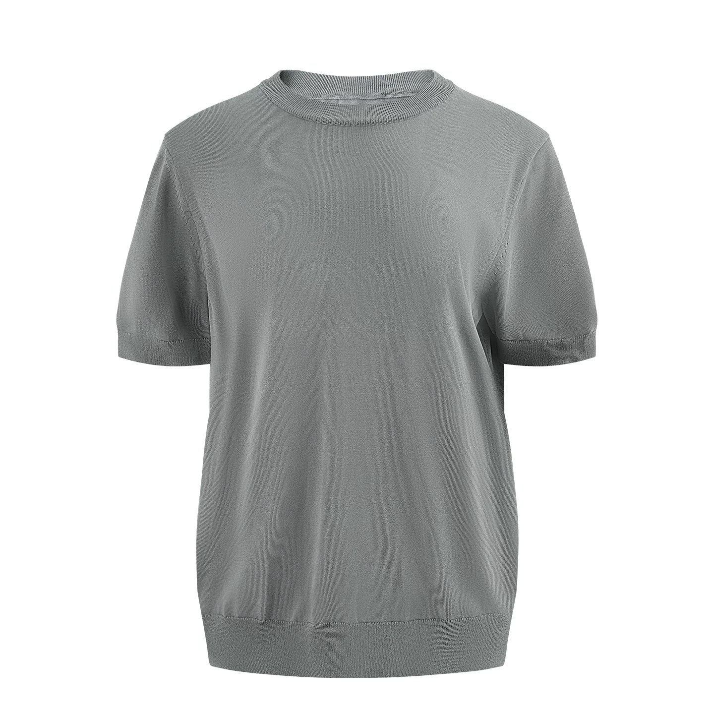 Borrowed Project Ice Silk Knitted Casual Loose Tee