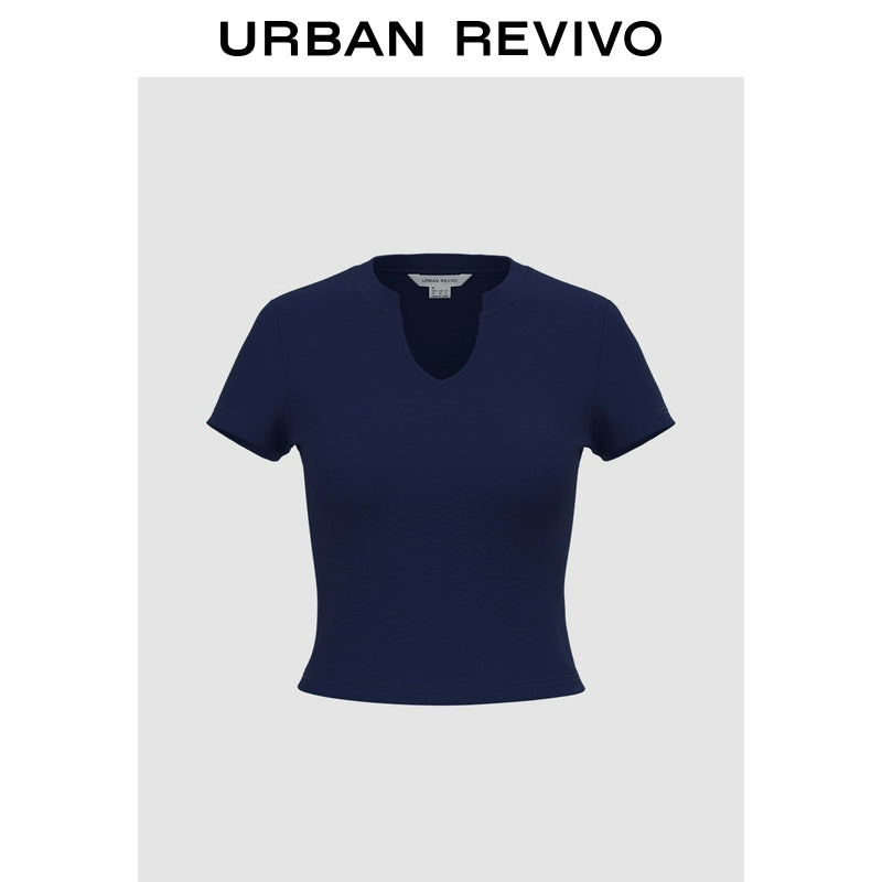 URBAN REVIVO Simple Casual Versatile Tee