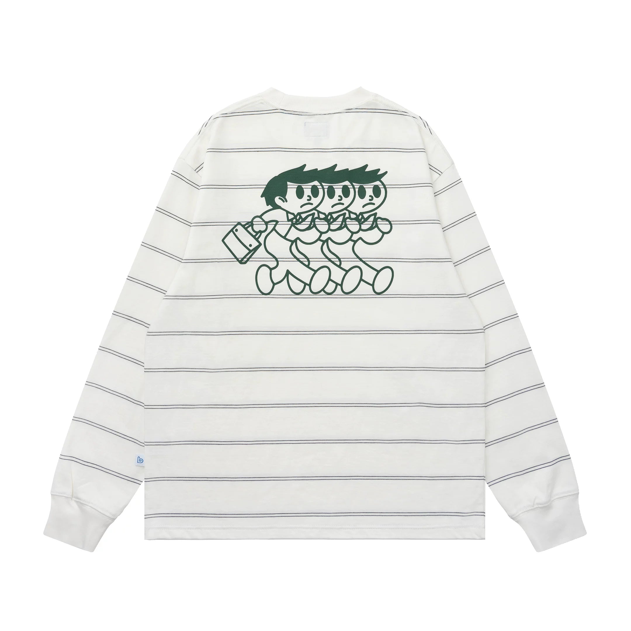 BENT IDEA Loose Versatile Striped Long Sleeves