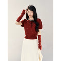 Wildberry Korean Fashion Sweet Polka Dot Knitted Sweater