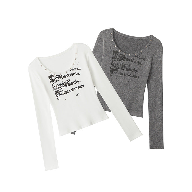 HeyHenry Short U-neck Slim-fit Long Sleeves