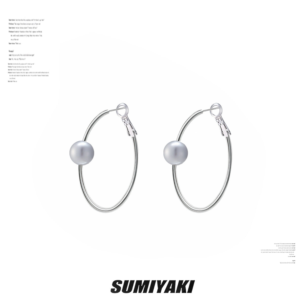 SUMIYAKI Pearl Babes Wind Big Circle Earrings