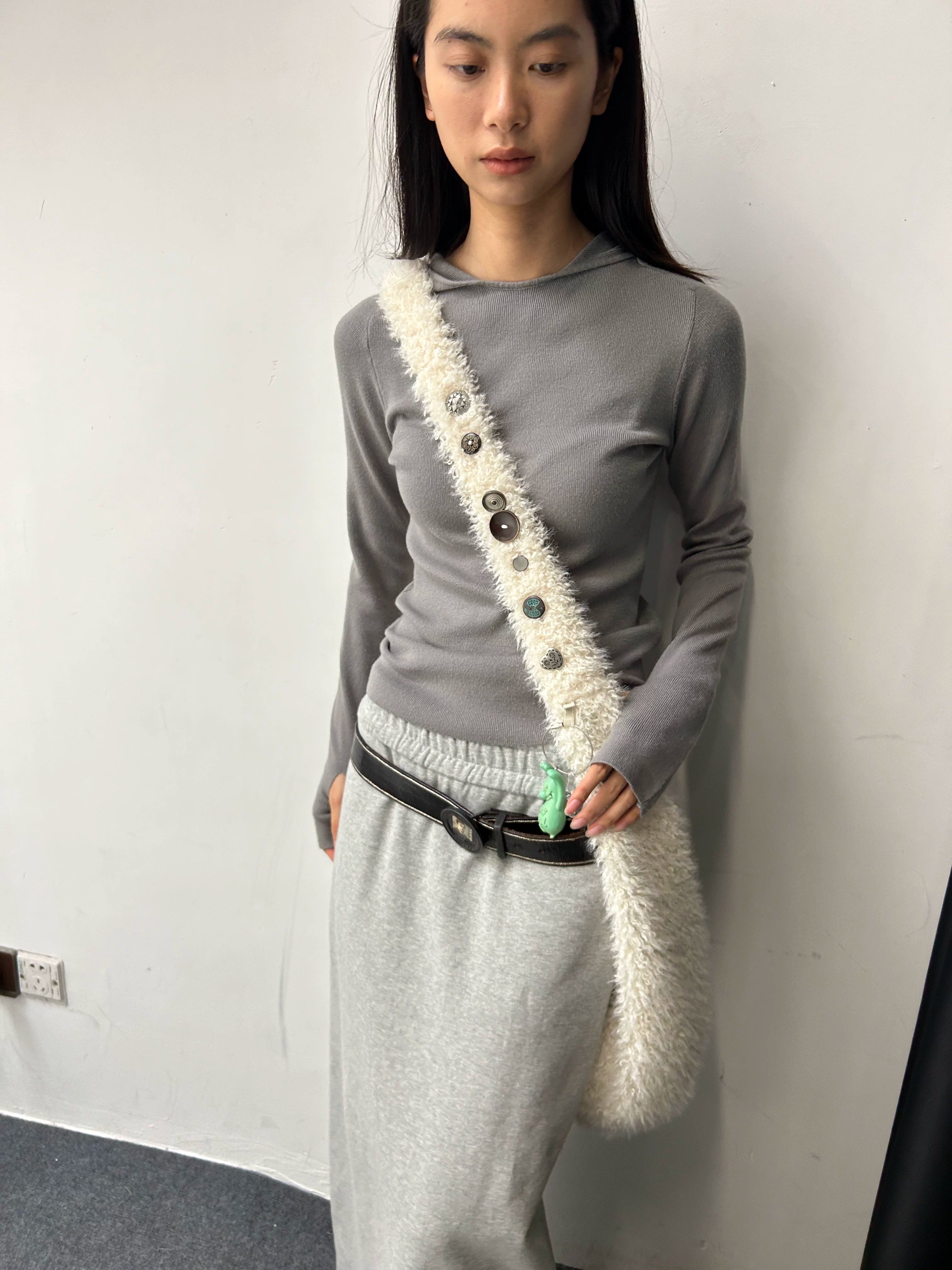 Oinimi Large Capacity Lamb Wool Oblique Span Bag