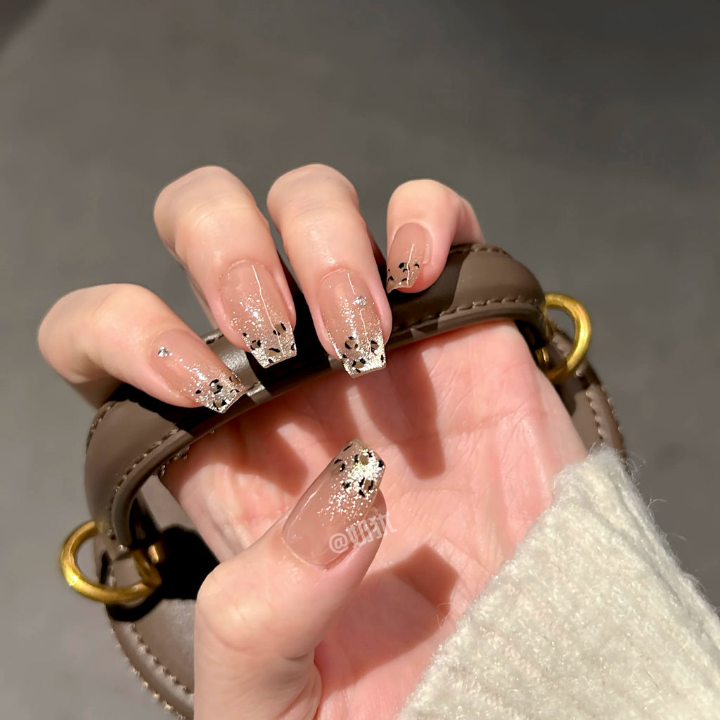 Beetle Nails Leopard Print Gradual Change Hand Wear Armor