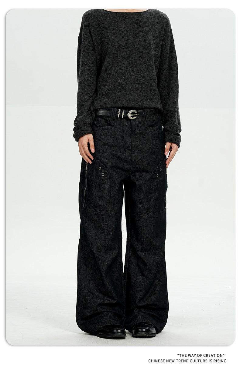 11KN Vintage Loose Versatile Wide Leg Straight Pants