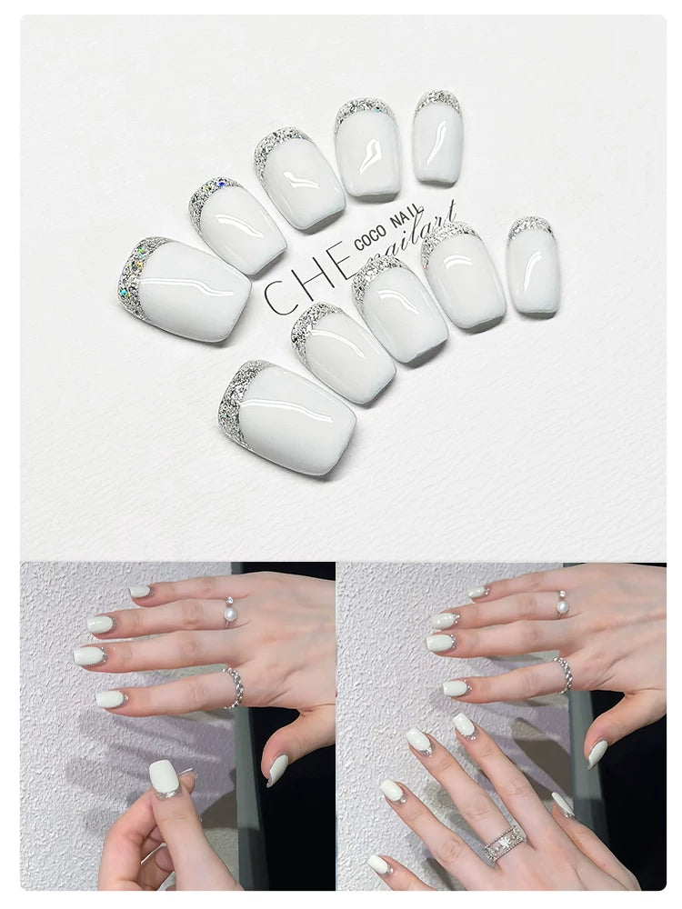 CoCo Small Flower Cat Eye Handmade Manicure Wear Nail