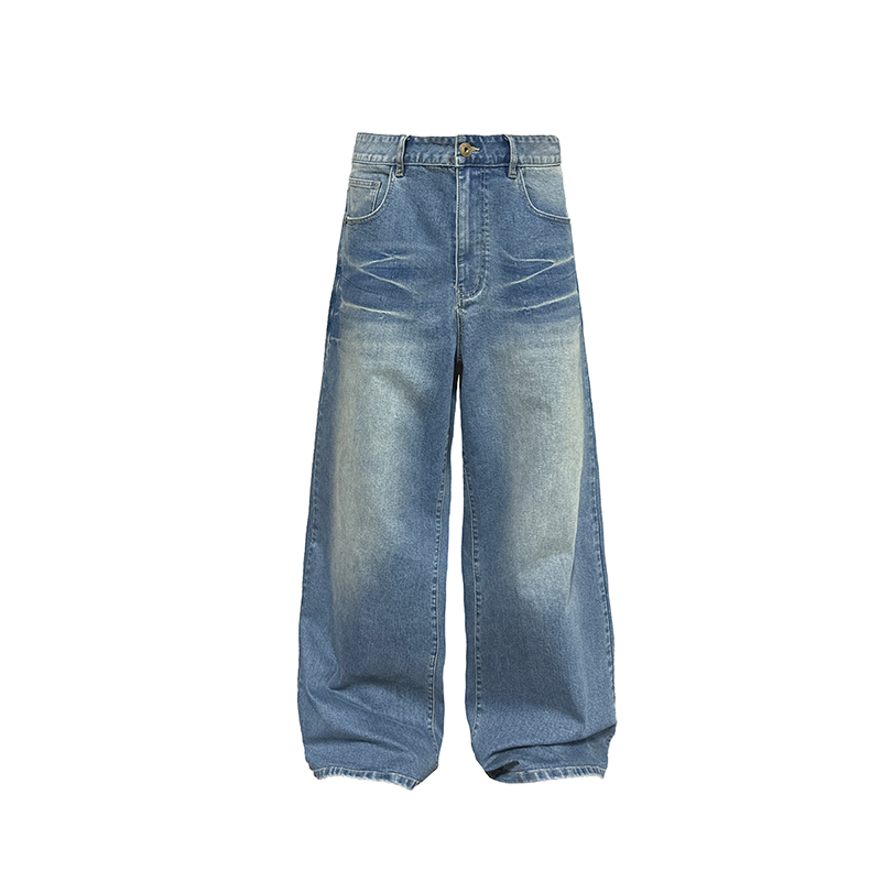 JCAESAR Corrugated Wide-leg Jeans