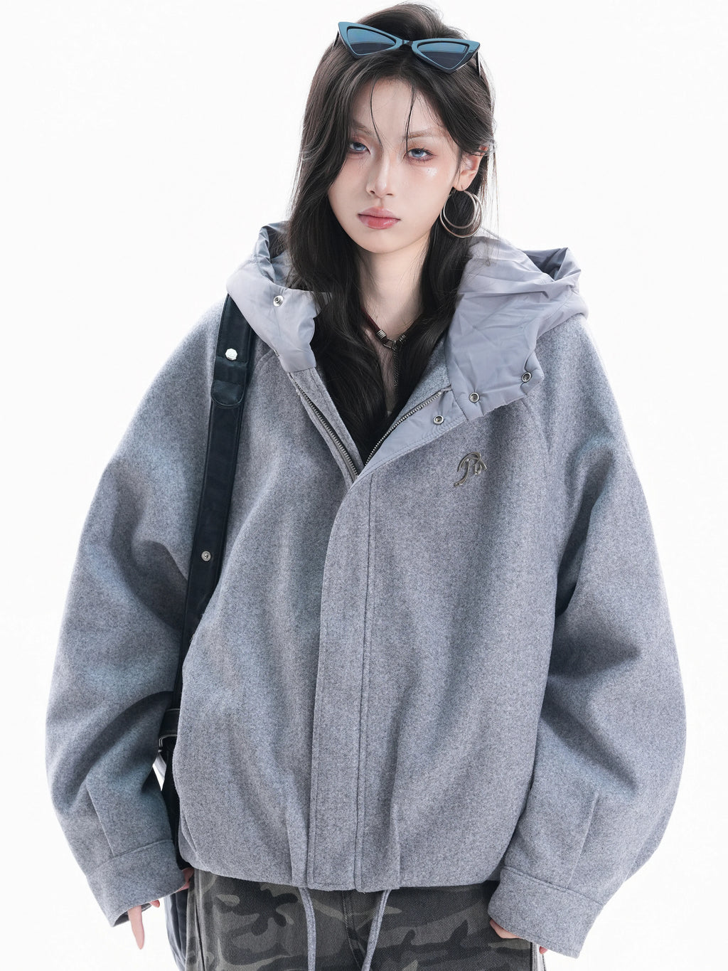 Zuocisankon Classy Hooded Woolen Cotton Jacket