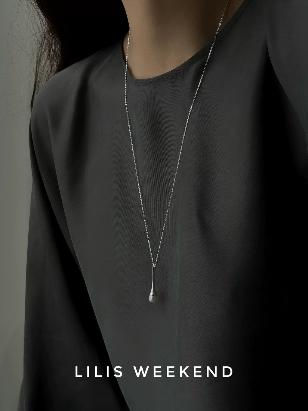 Lilis Weekend Minimalist Freshwater Pearl Long Necklace