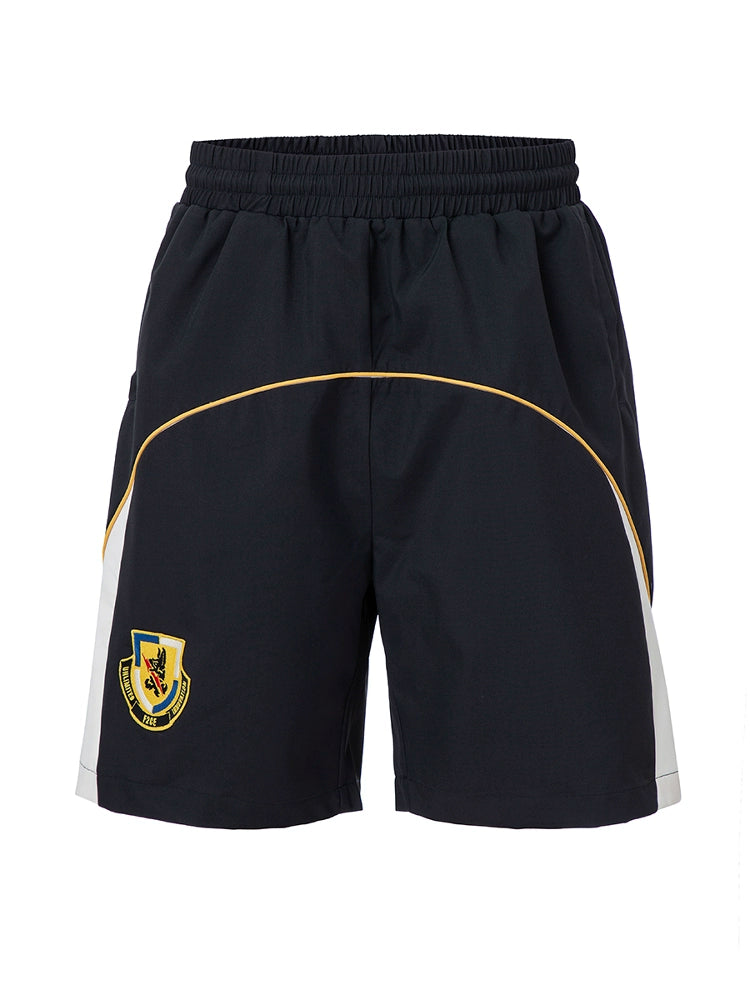 F2CE Loose Casual Versatile Embroidered Stamp Splicing Contrast Shorts