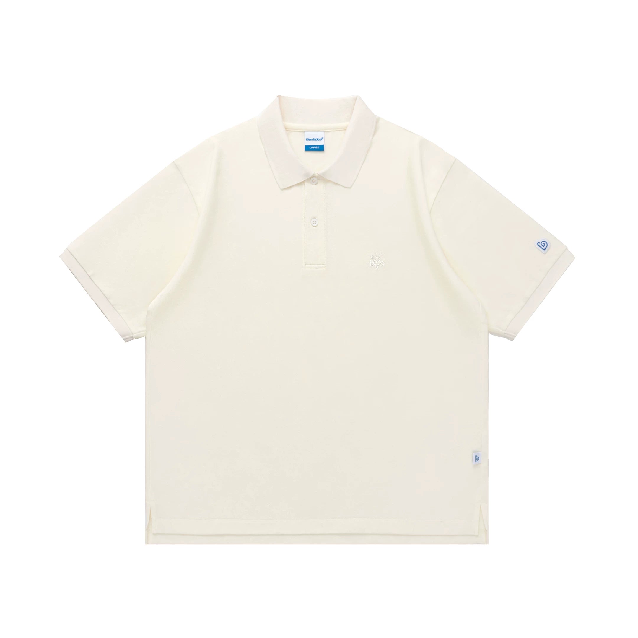 BENT IDEA Embroidered Simple Polo Shirt Tee