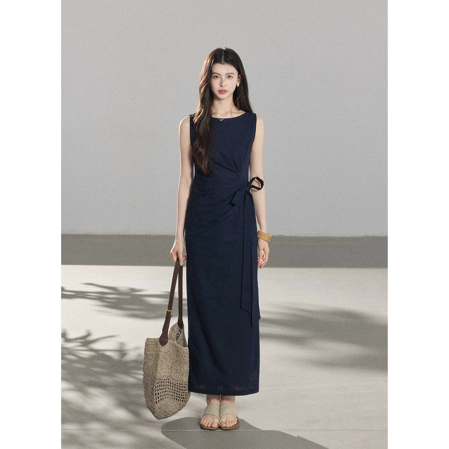 TYANG Temperament Waist Lace-up Dress