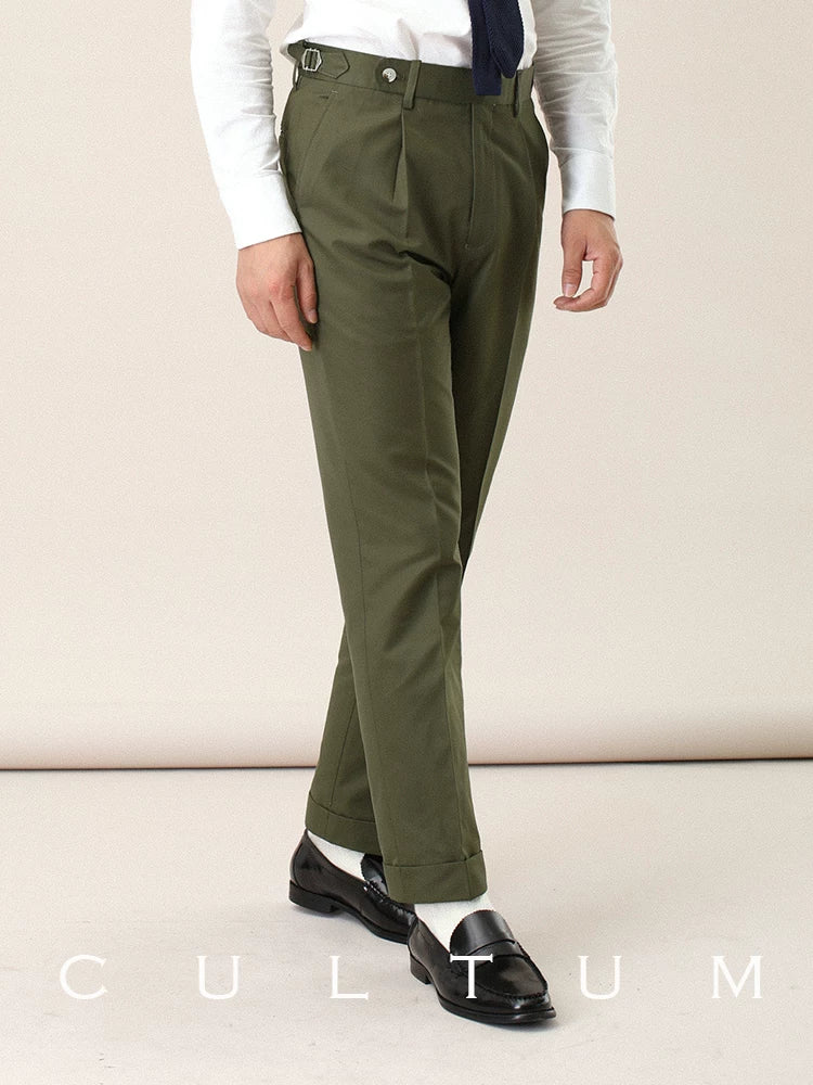 CULTUM Vintage Ruffled Straight Trousers