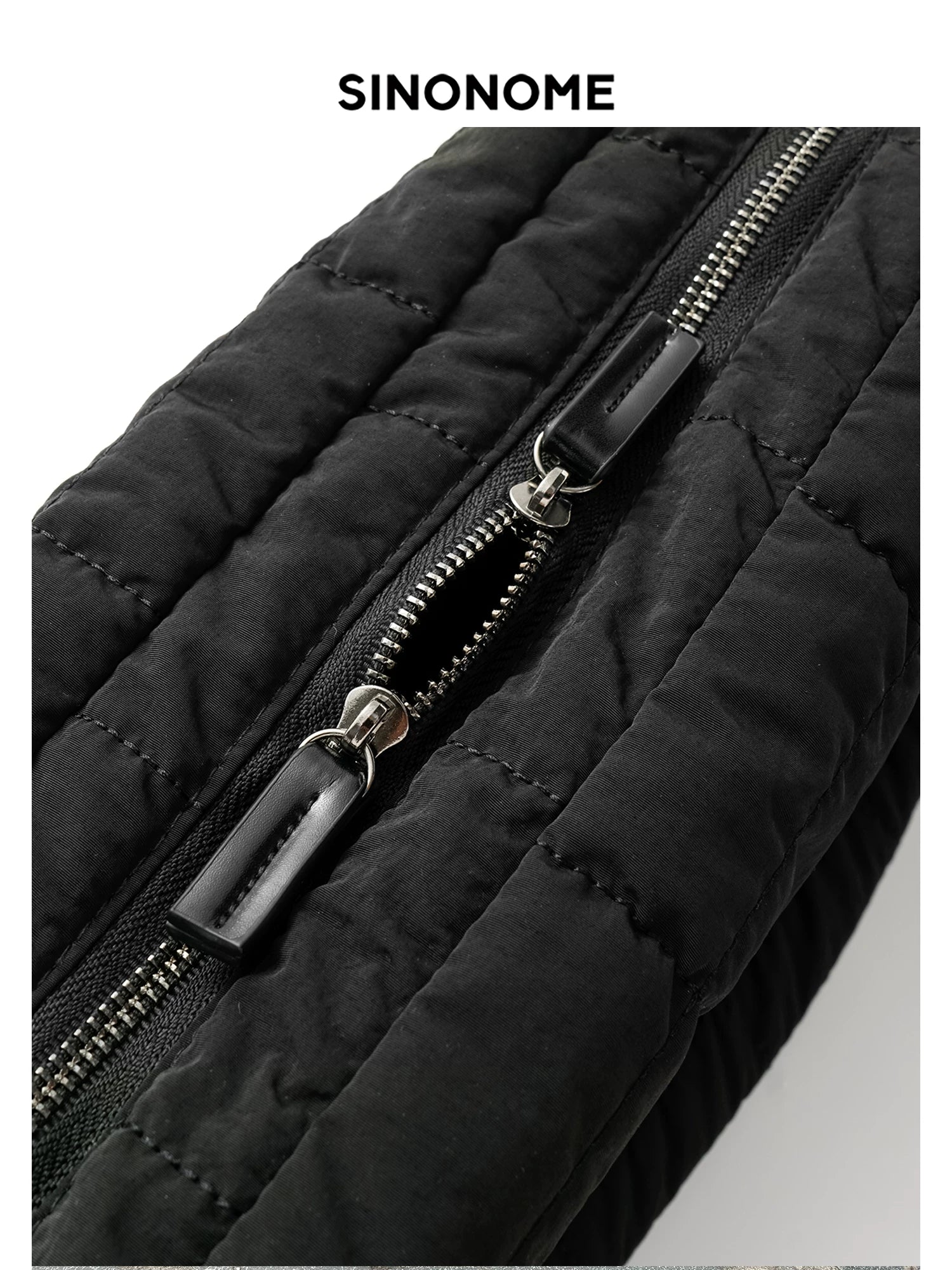 SINONOME single zipper shoulder adjustable bag
