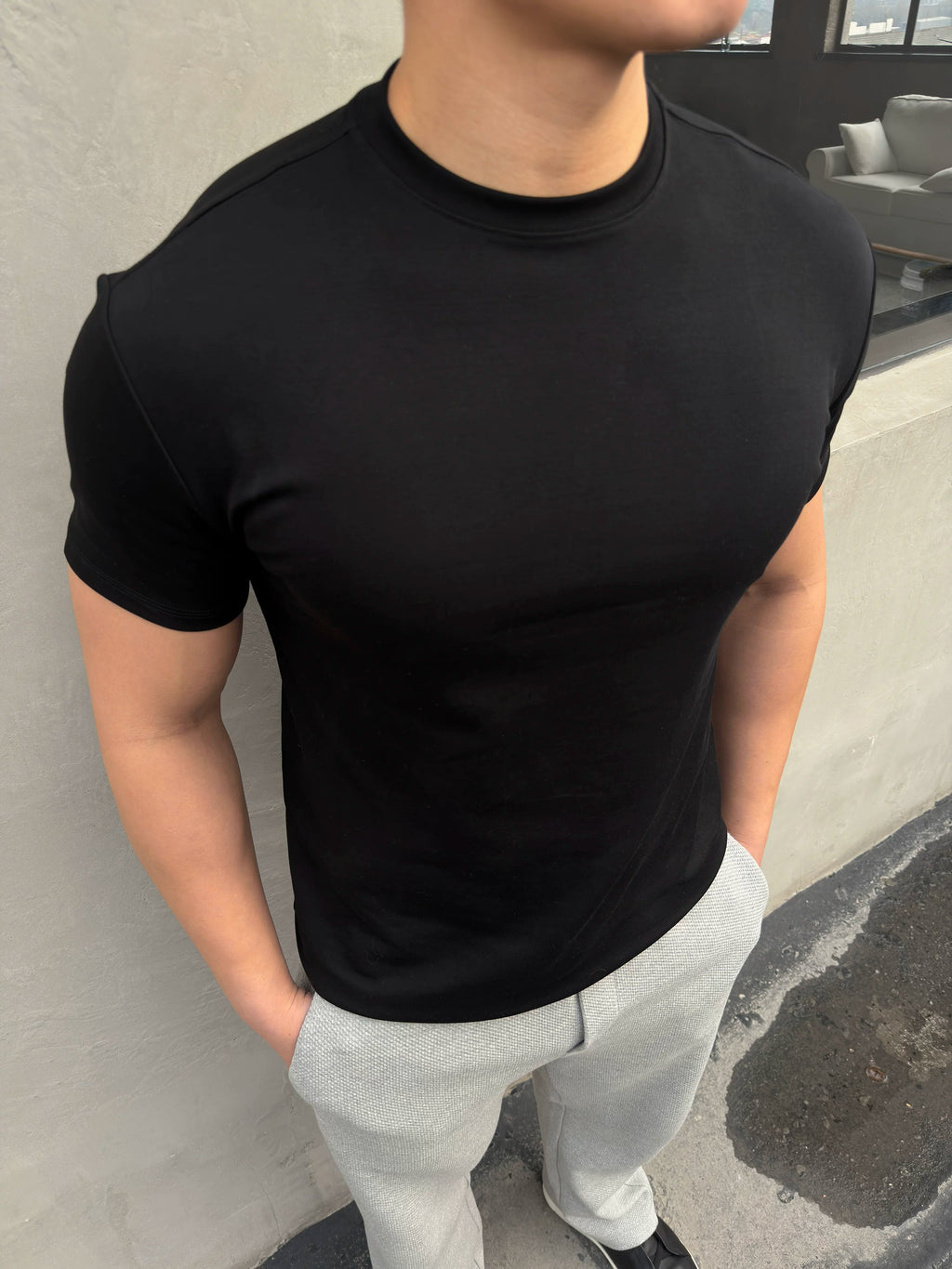 GTAL Cool Casual Versatile Crew Neck Tee