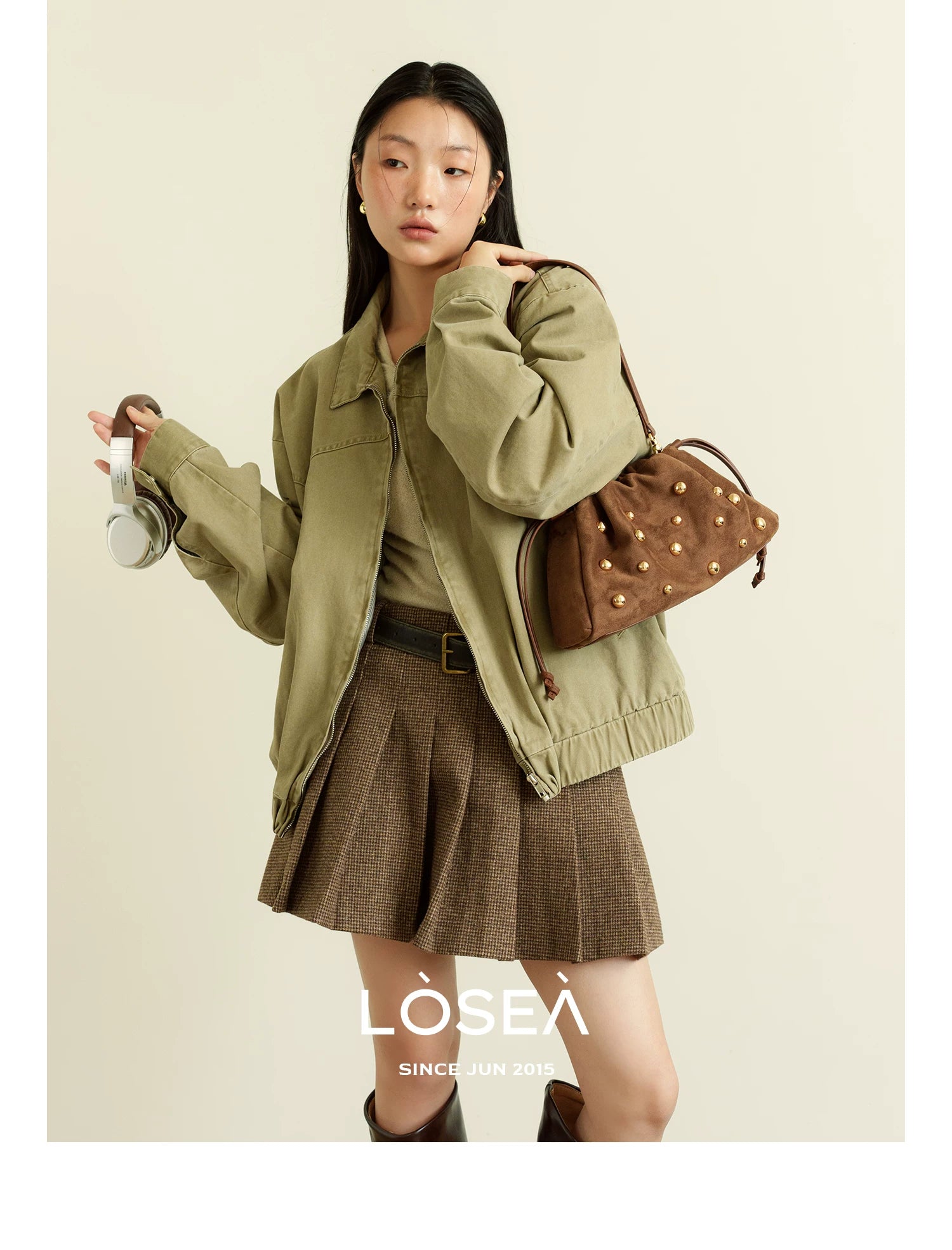 LOSEA Rivet Strap Armpit Bag