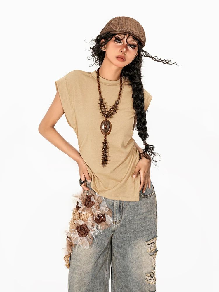 Arielink Irregular Vest Sleeveless Tee