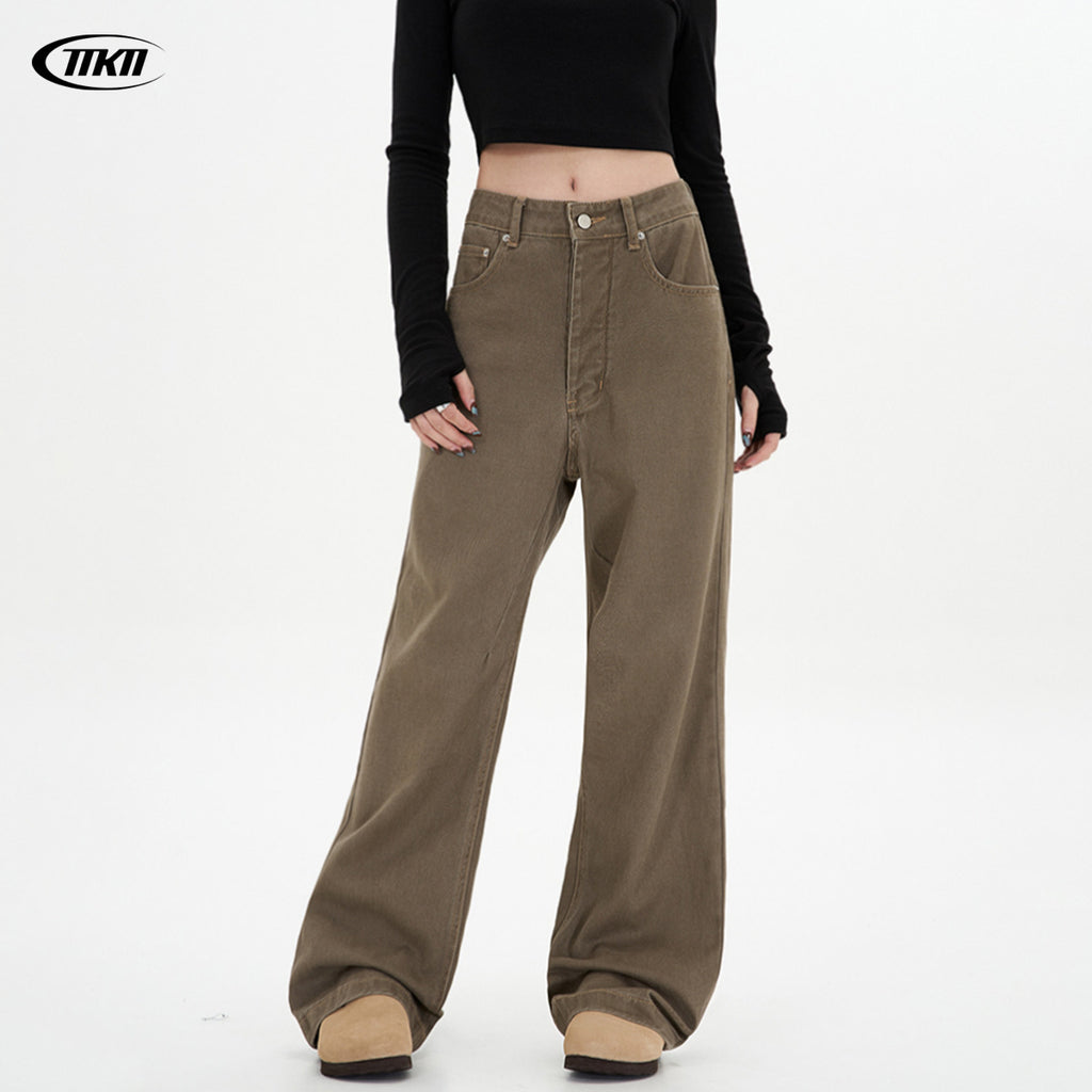 11KN New Straight Loose Wasteland Style Cleanfit Pants