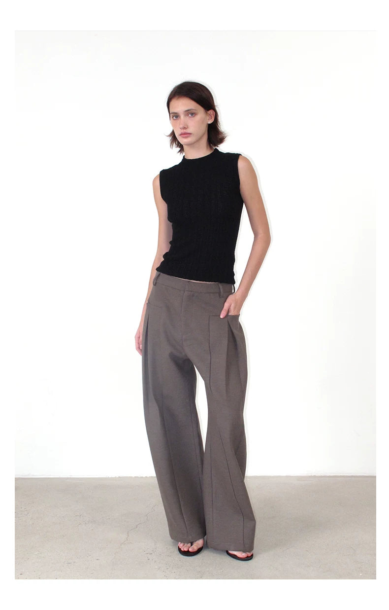 NOT UGLY Button Side Pocket Versatile Casual Pants