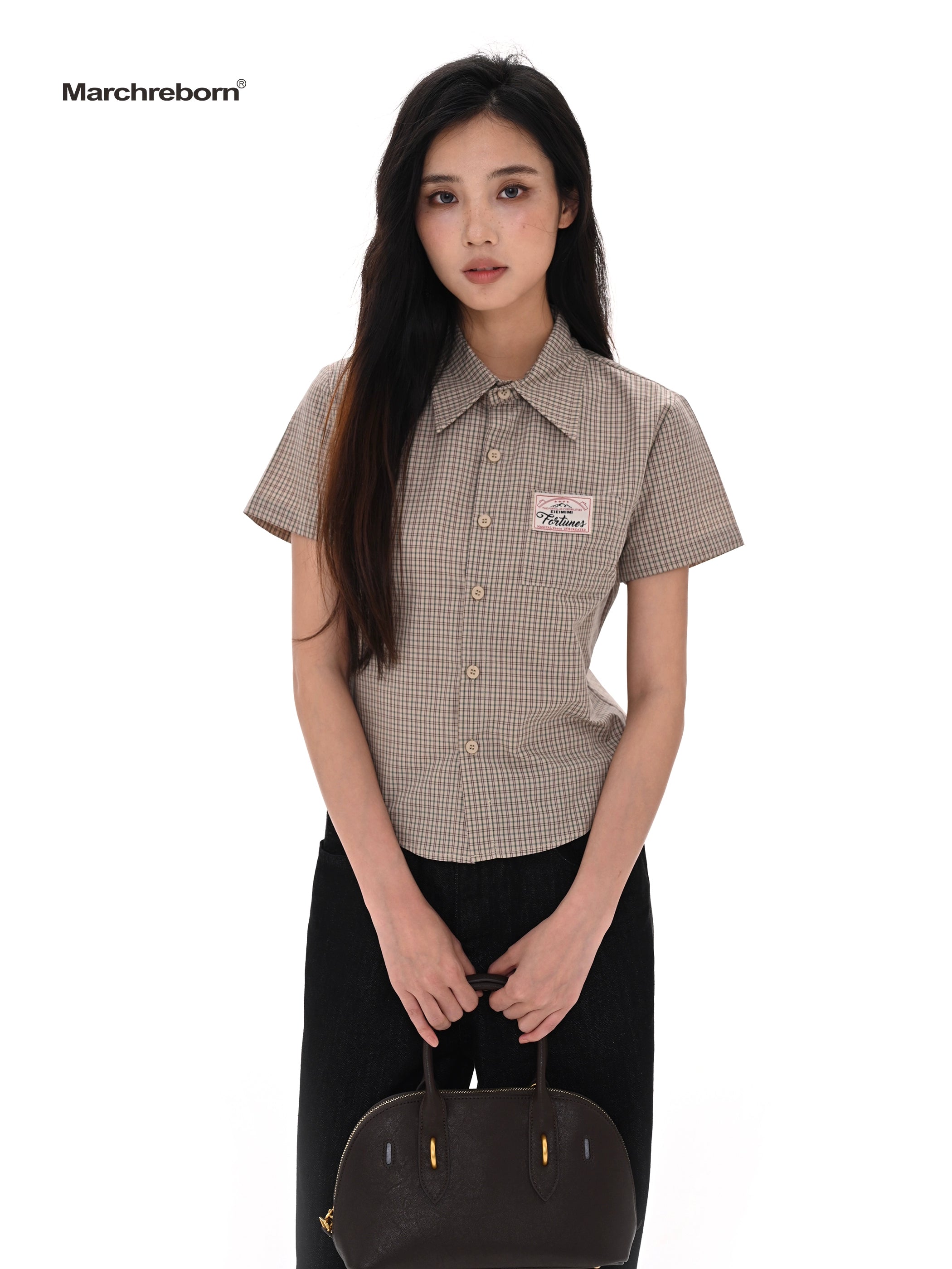 March Vintage Plaid Short Sleeve Shirt