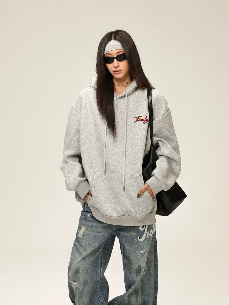AceStudios Three-dimensional Embroidered Floral Hooded Sweater