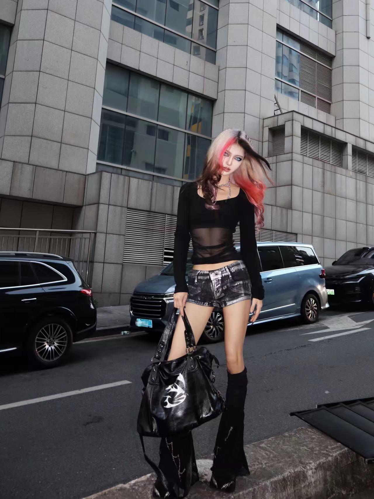 So Sick 24AW Diablo [Handmade Rivets] One Shoulder Commuter backpack