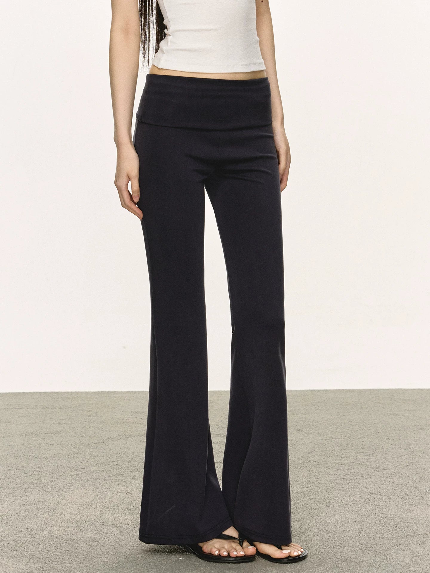 Anna Aneae Vintage Micro-pull Casual Pants