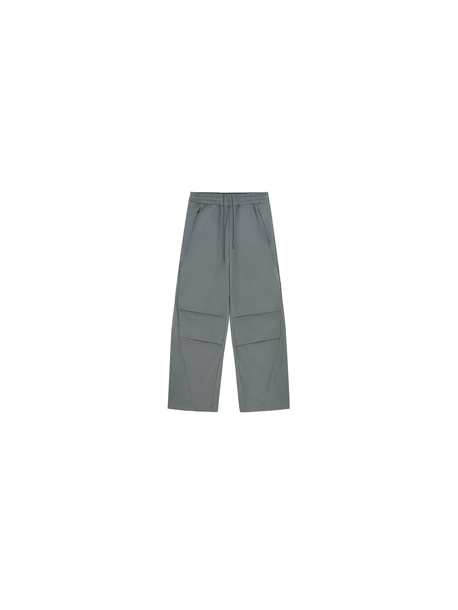 PLUS NO LOGO Loose Straight Pleated Deconstruction Trousers