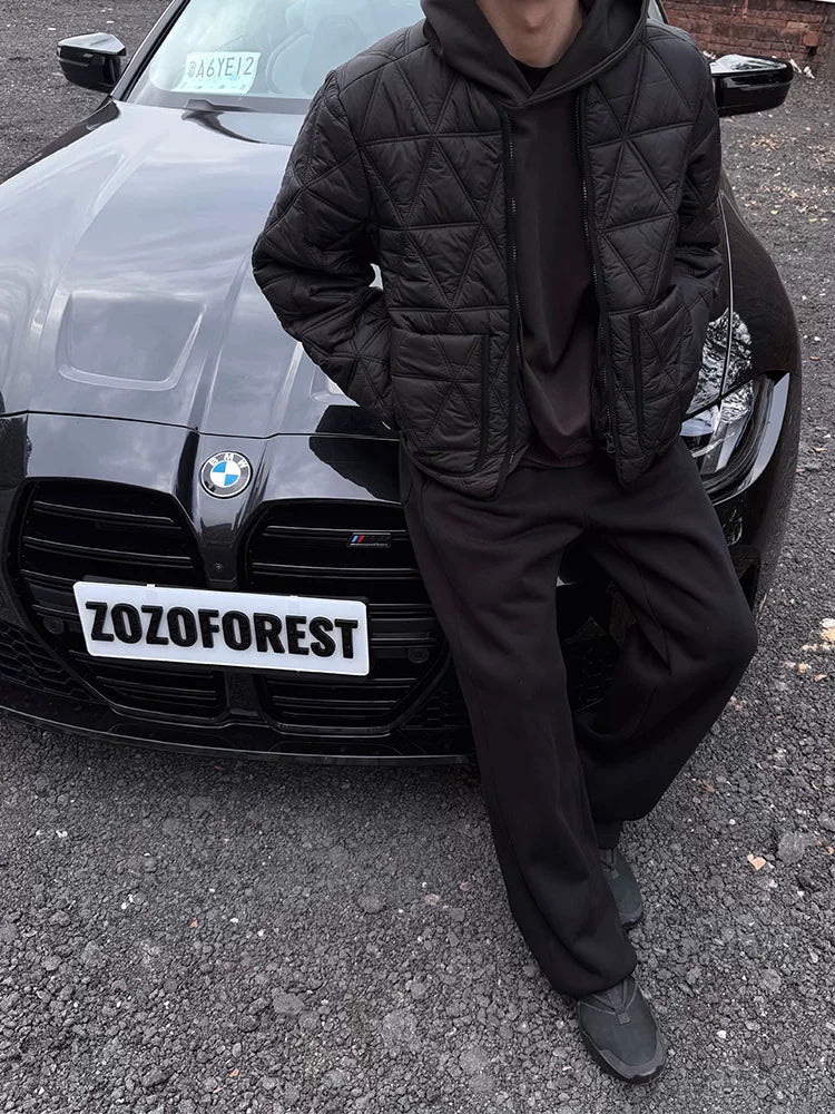 ZOZOFOREST Rhombus Regenerative Cotton Jacket Liner Jacket