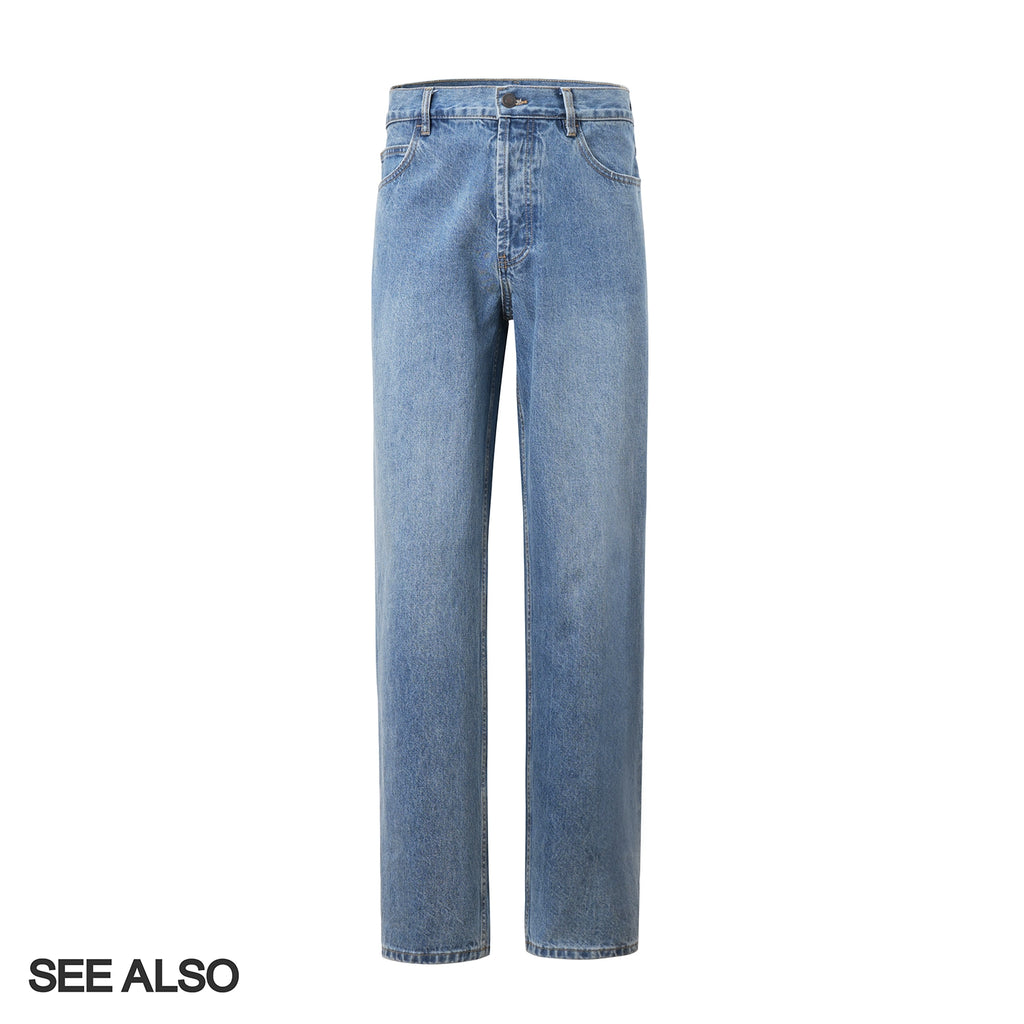 SEE ALSO "25 New Blue Bull King" Slack Minimalist Old Money Premium Blue Straight Jeans SA019