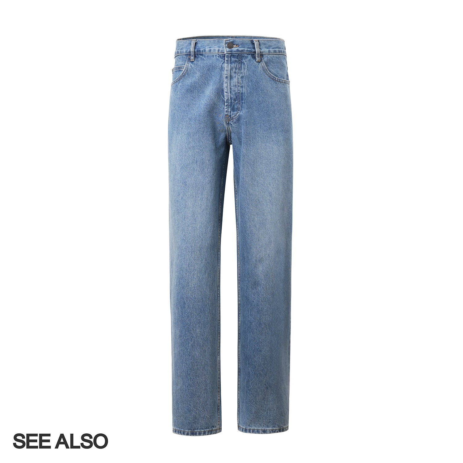 SEE ALSO "25 New Blue Bull King" Slack Minimalist Old Money Premium Blue Straight Jeans SA019