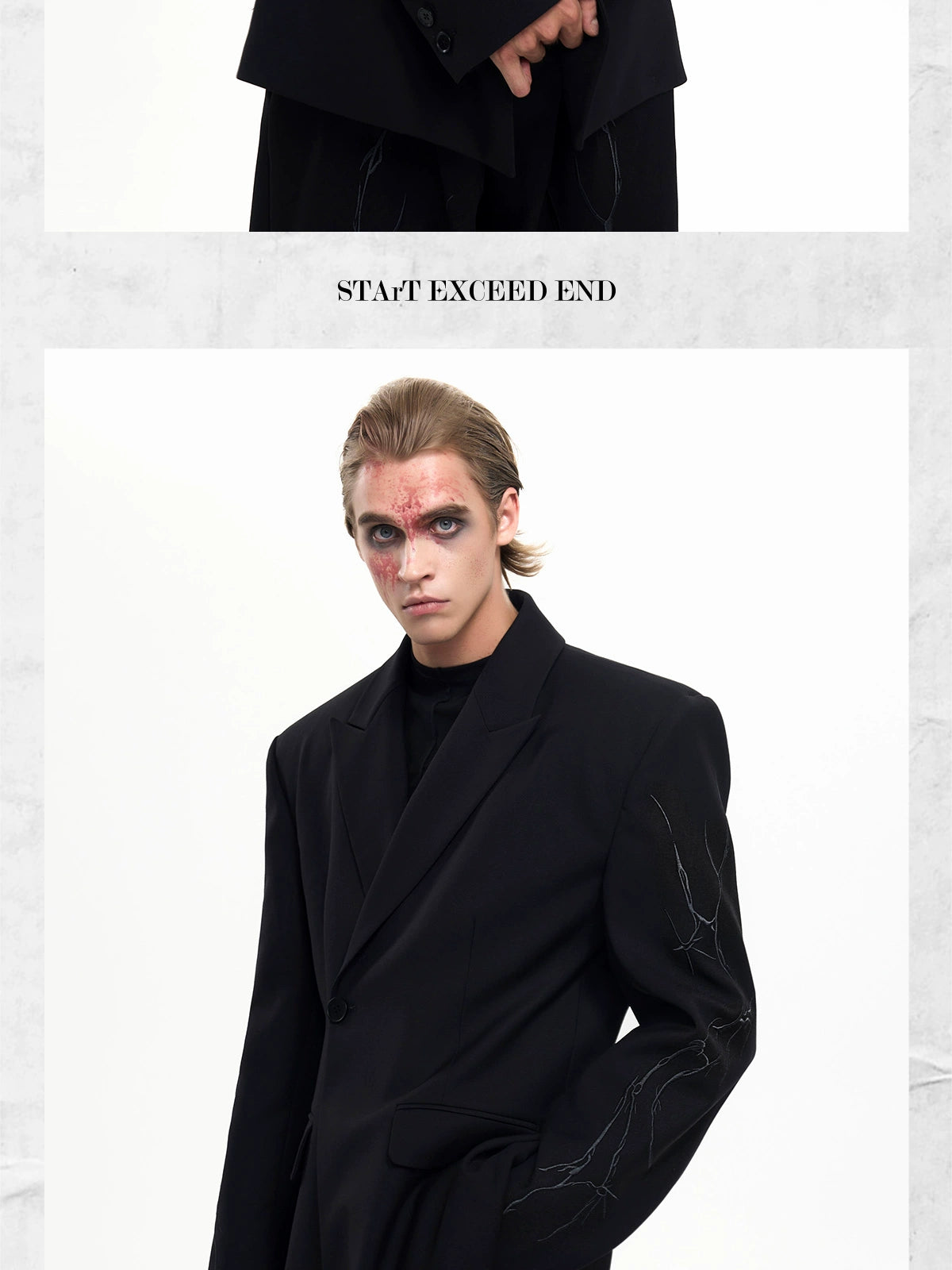 SEE Shoulder Padded Embroidered Blazer
