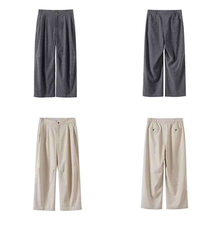 BUTTBILL 25SS Vintage Solona cotton and linen wide-leg cool Pants