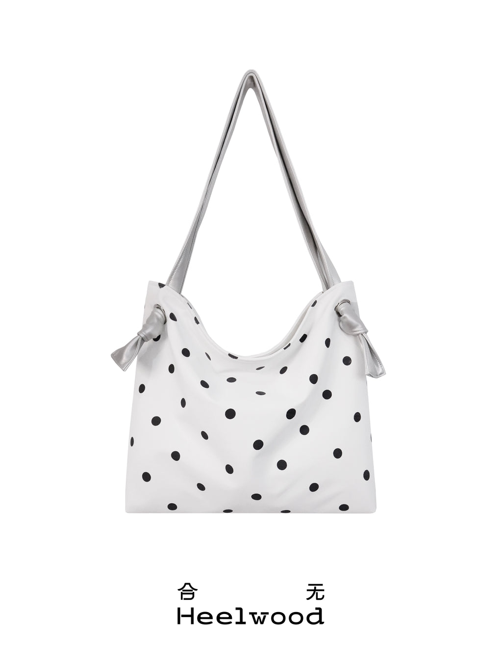 Heelwood Contrast Polka Dot Shoulder Tote Bag