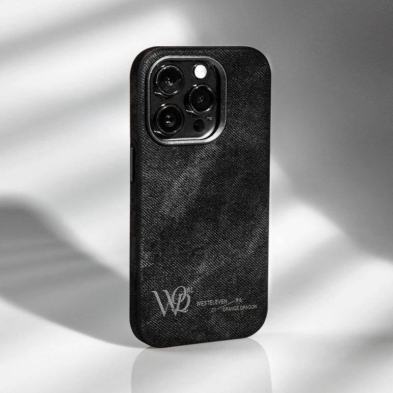 WESTELEVEN Apple Embossed LOGO Magnetic Mobile Phone Case, Magnetic Card Bag, Earphone Case.