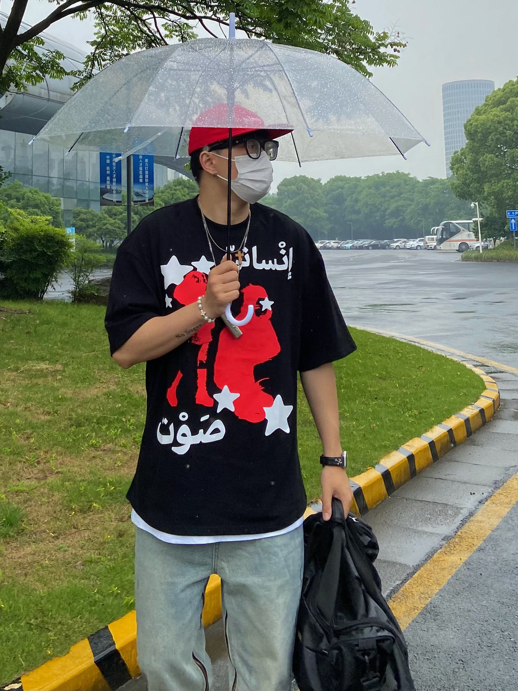 Human voices star portrait print Tee