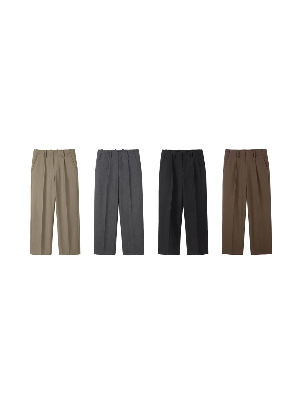 PLUS NO LOGO Commuter Loose Straight Trousers