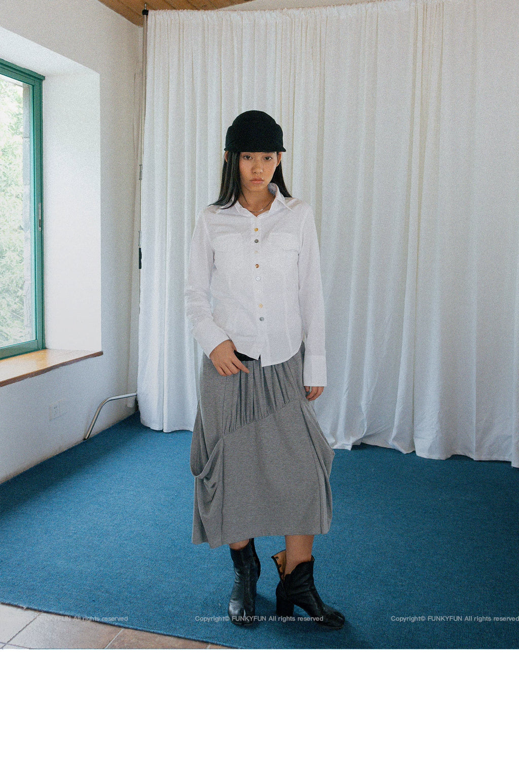 FUNKYFUN Niche Three-dimensional Pleated Skirt