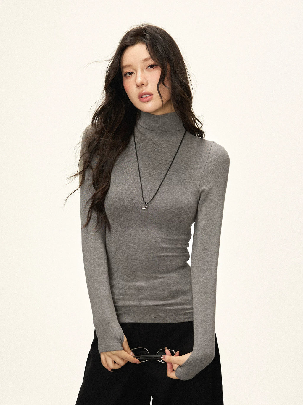 Cherry Melody Turtleneck Knitted Slim Slim Long Sleeves