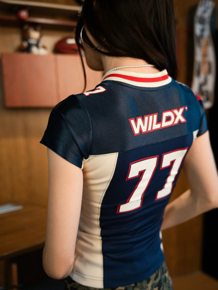 WildX Retro Sports Slim Jersey Tee