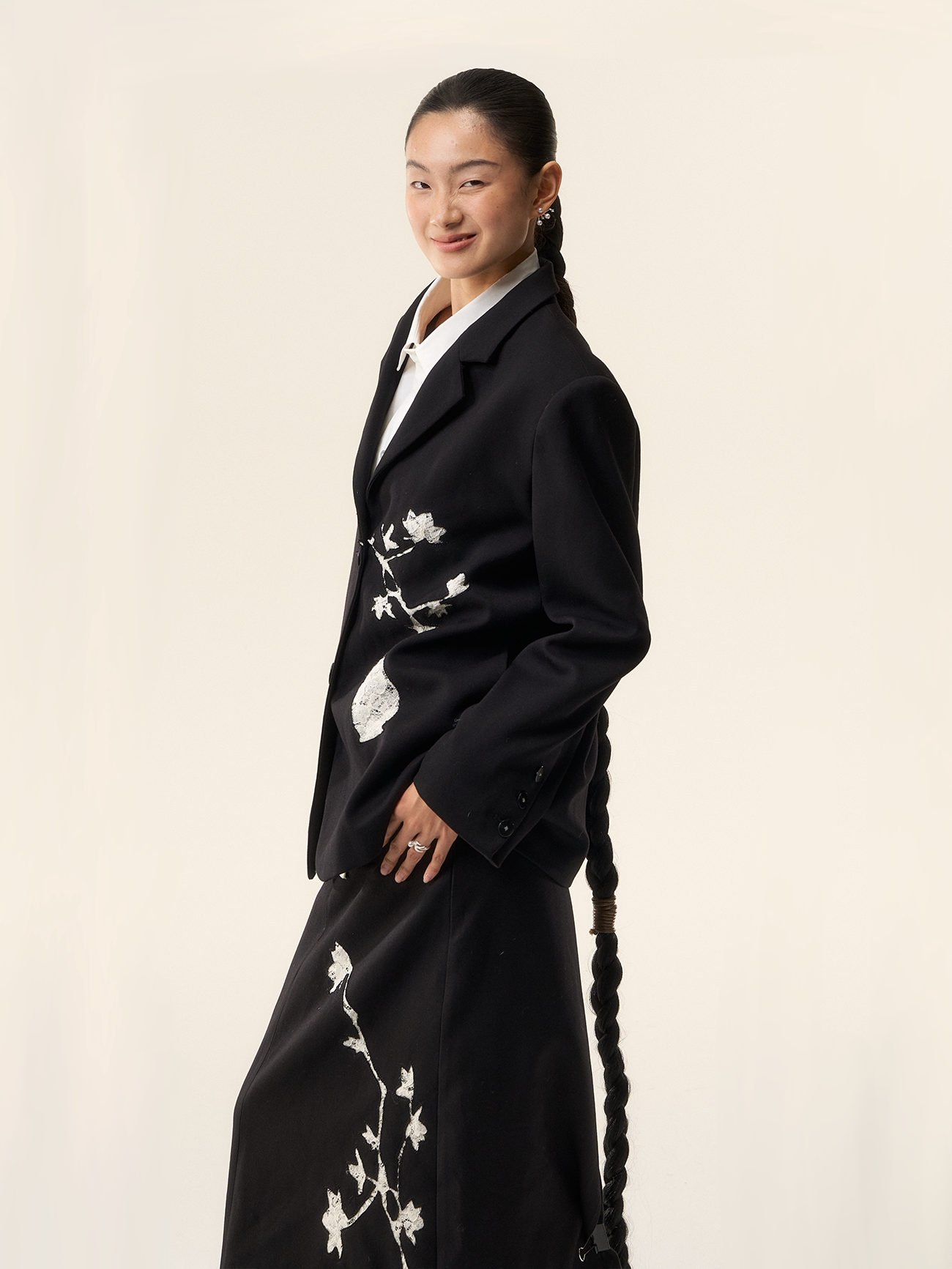 LOUMUTAKU New Chinese Magnolia Suit