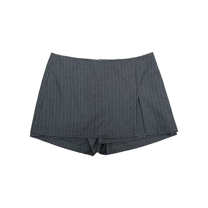 Audwyn Low Waist Striped Suit Skirt Pants