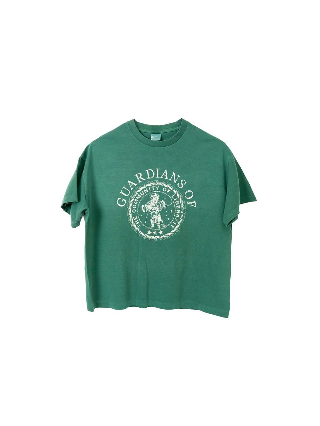 LIBERAFIT Hand-painted Badge Casual Round Neck Tee