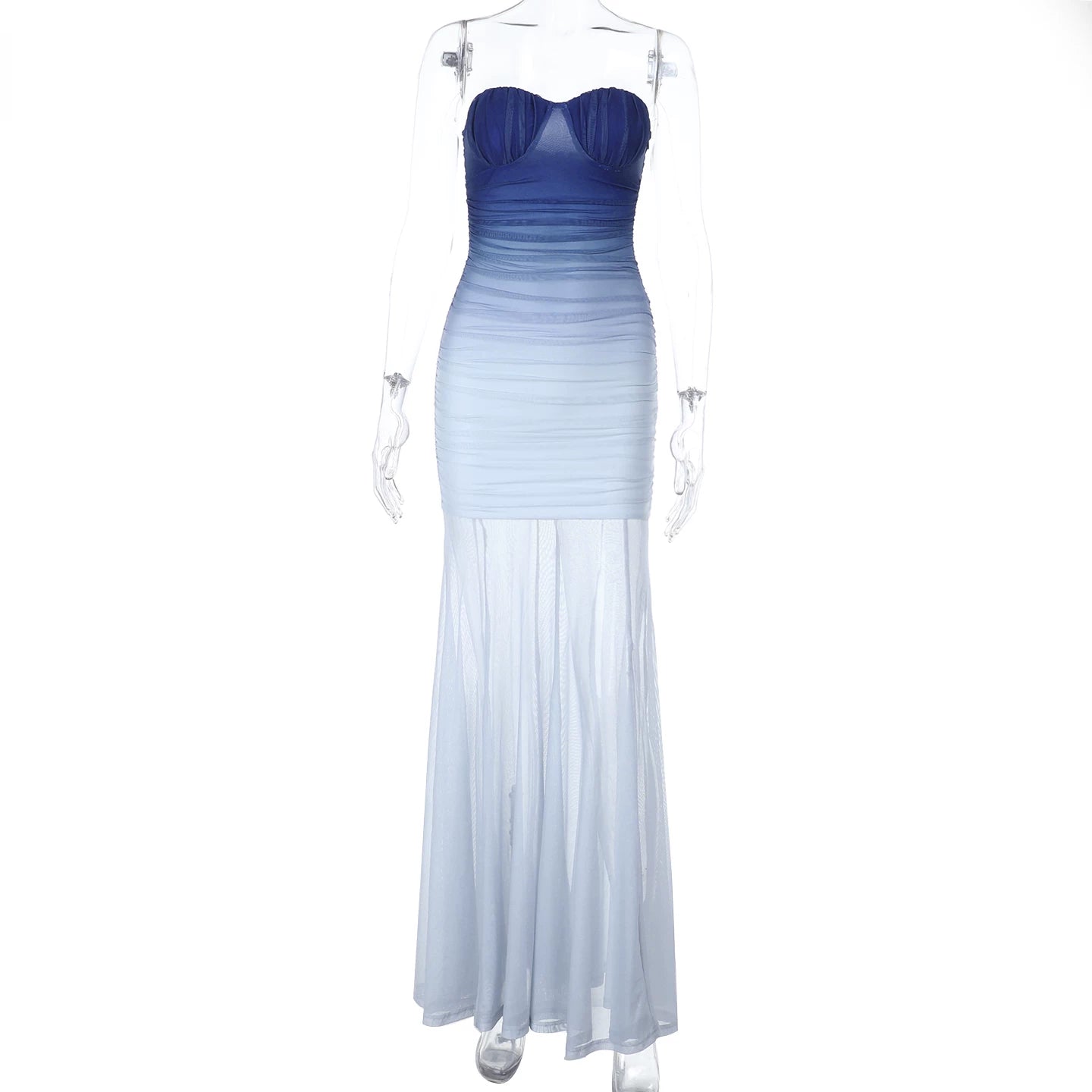 Instunning Gradual Change Tube Top Dress