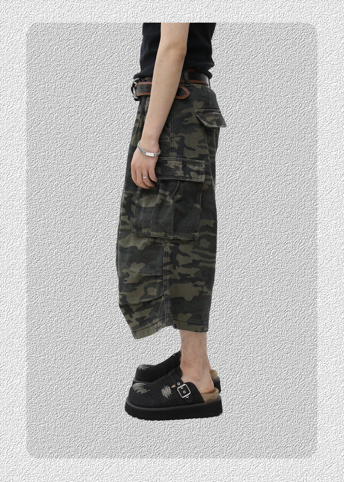 HANQIAORJI Denim Bag Head Platform Heightening Birkenstocks
