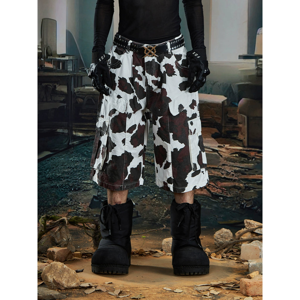 NOMANIAI Big Pocket Loose Cow Seven-Point Overalls