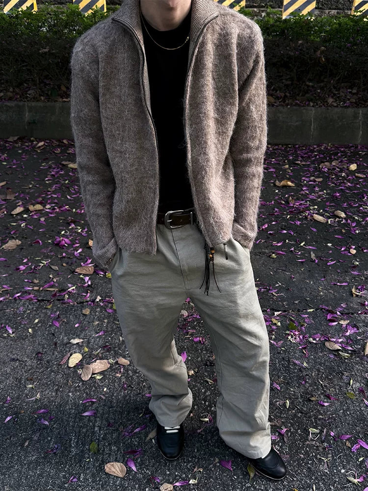 ZOZOFOREST Fog Suede Wool Soft Waxy Warm Sweater